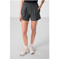Hochtaillierte Sportshorts mit Falten