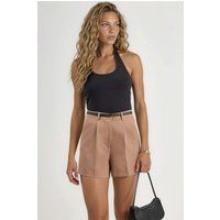 Taillierte Falten-Mini-Shorts