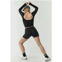 Hochtaillierte elastische Biker-Shorts