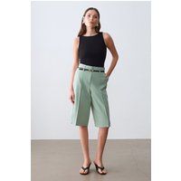 Elegante Weit Geschnittene Bundfalten-Shorts