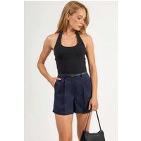 Hochtaillierte Shorts mit weitem Bein