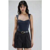 Hochtaillierte weite Shorts mit Bundfalten