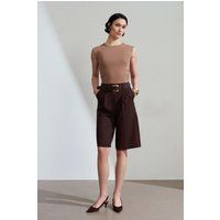 Maßgeschneiderte High-Waist Bermuda-Shorts