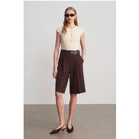 Hochtaillierte maßgeschneiderte Bermuda-Shorts