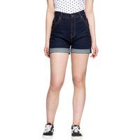 High-Waist Denim-Shorts im Vintage-Stil