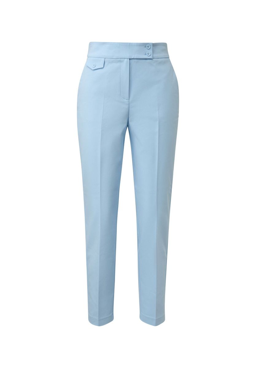 Hochgeschnittene Slim Fit Stoffhose