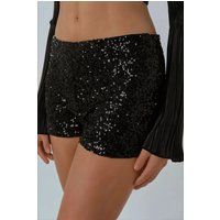 Paillettenbesetzte Mini-Shorts
