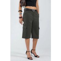 Hüfthohe Cargo-Caprishorts