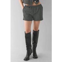 Schicke strukturierte Tweed-Mini-Shorts