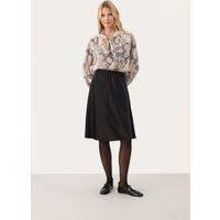 Minimalistischer Midirock mit hoher Taille