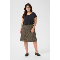 A-Linien-Midi mit Leopardenmuster