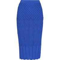 Pointelle-Strick-Midi mit Metallic-Garn