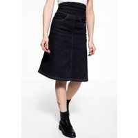 Hoch taillierter A-Linien-Jeansrock