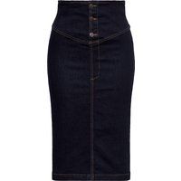 Retro-Jeansrock mit hoher Taille