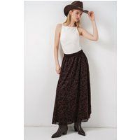 Fließender Maxi-Rock mit Blumenmuster