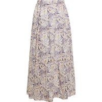 Gestufter Maxi-Rock mit Blumenmuster