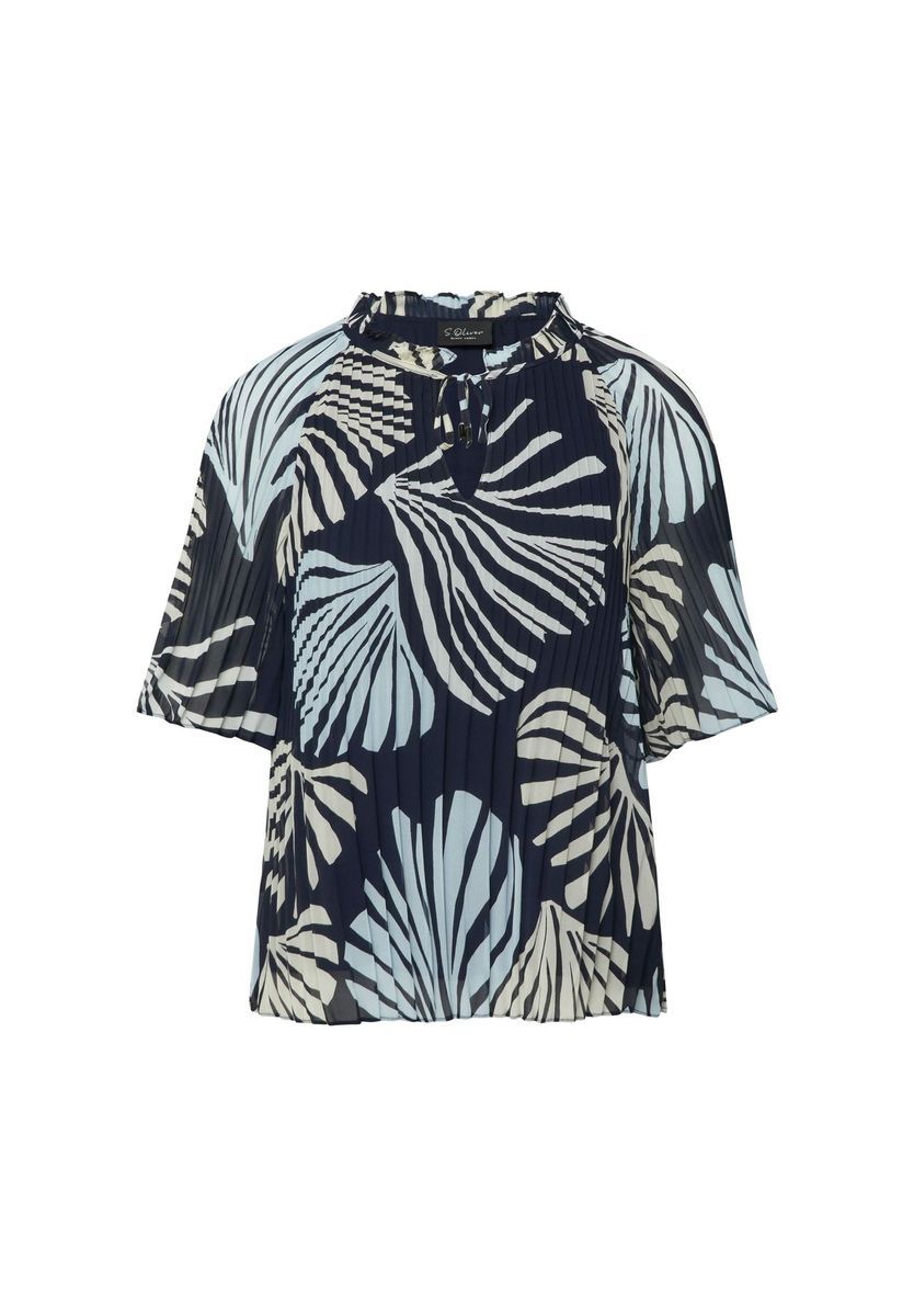 Elegante Plissee-Bluse mit Muschelmuster