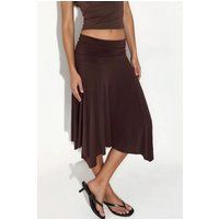 Asymmetrischer Rock mit drapierter Taille