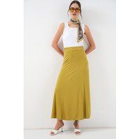 Eleganter hochtaillierter A-Linien-Maxirock