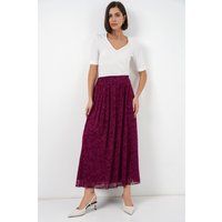 Hochtaillierter Maxi-Rock mit Blumenmuster