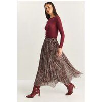 Hochtaillierter Maxirock mit Paisleymuster