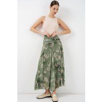 Fließender Maxirock mit Paisleymuster