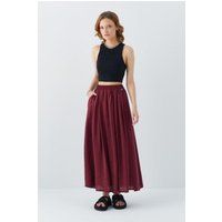 Fließender Maxi-Rock mit hoher Taille