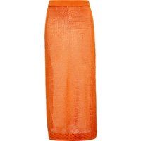 Gestrickter High-Waist Maxirock