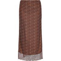 Maxirock mit Leopardenmuster aus Mesh