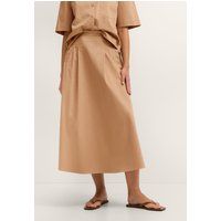 Eleganter Baumwoll-Midirock mit Bundfalten