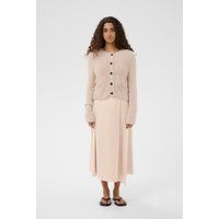 Asymmetrisch drapierter Satin-Midirock