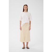Minimalistischer Denim-Midirock mit Frontschlitz
