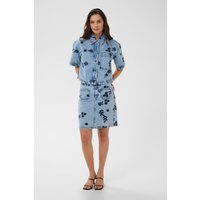 Jeans-Minirock mit floraler Stickerei