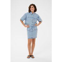 Jeans-Minirock mit Blumenbestickung