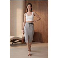 Eleganter Midi-Bleistiftrock mit hohem Bund