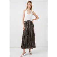 Paisley-Midirock mit hoher Taille