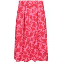 Ausgestellter Midirock mit Blumenmuster
