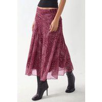 Gemusterter Midirock mit Paisley-Muster