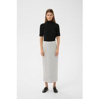 Minimalistischer Grauer Maxi-Bleistiftrock