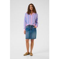 Gerader Jeansrock mit Kordelzug