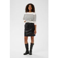Leder-Minirock mit gerader Silhouette