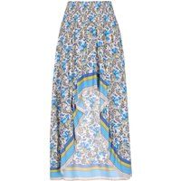 Asymmetrischer Maxirock mit Boho-Blumenmuster