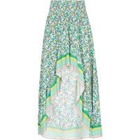 Fließender High-Low Maxi-Blumenrock