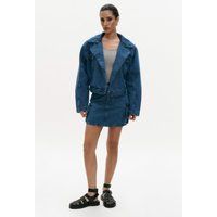 Hoch taillierter Denim-Cargo-Minirock