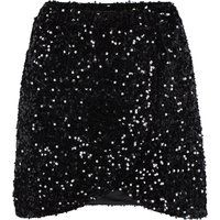 Glitzernder Pailletten-Wickelrock in Mini-Länge