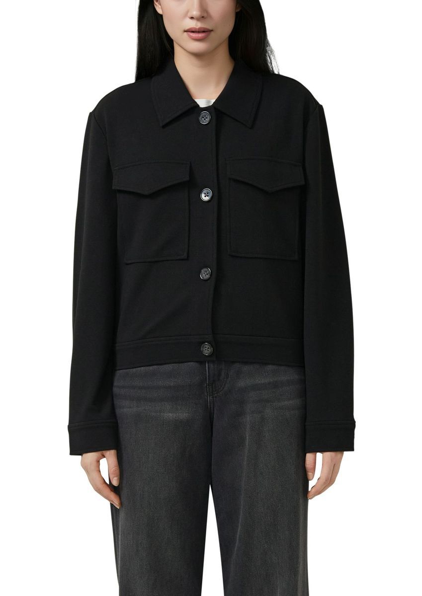 Strukturierte Boxy Interlock-Jacke