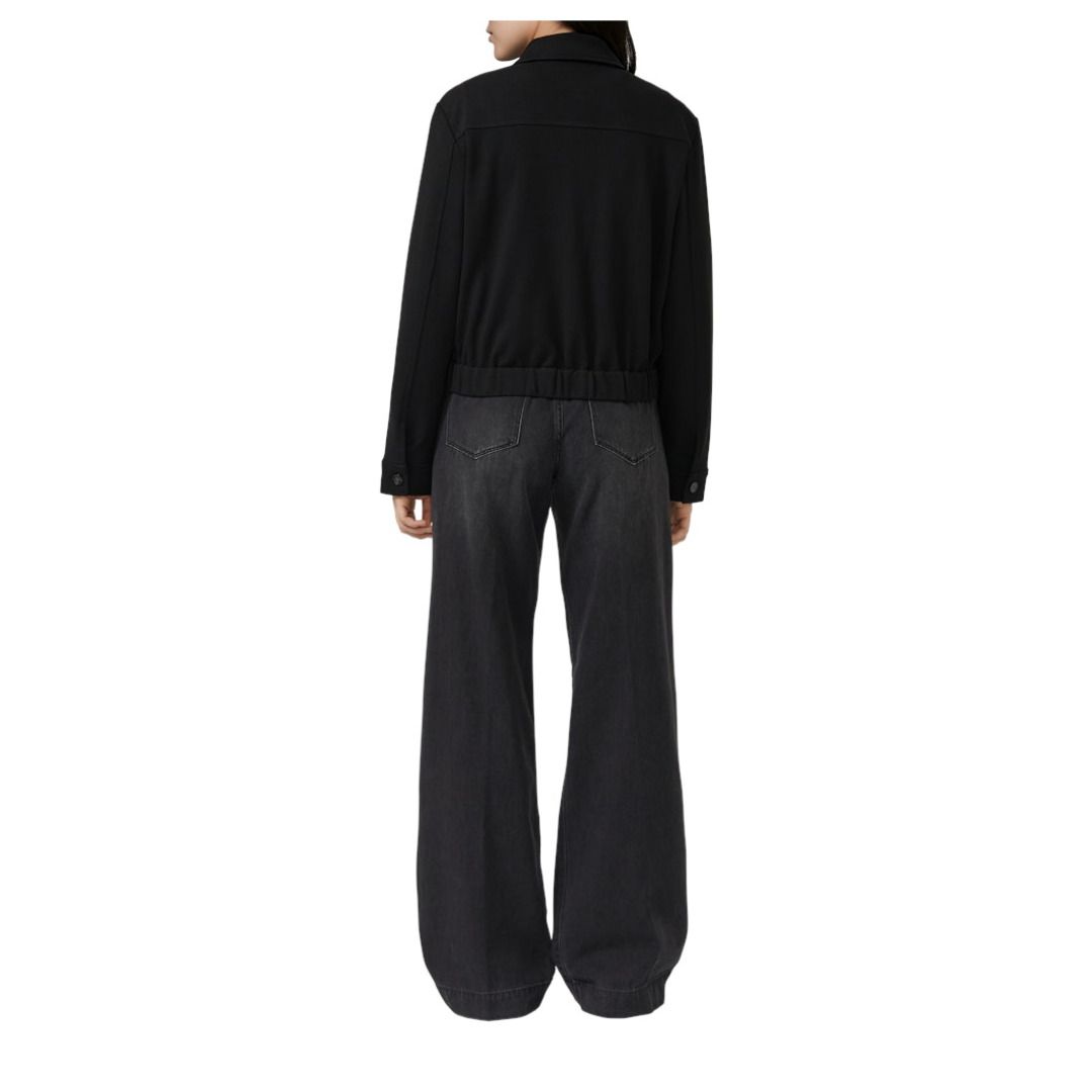 Strukturierte Boxy Interlock-Jacke