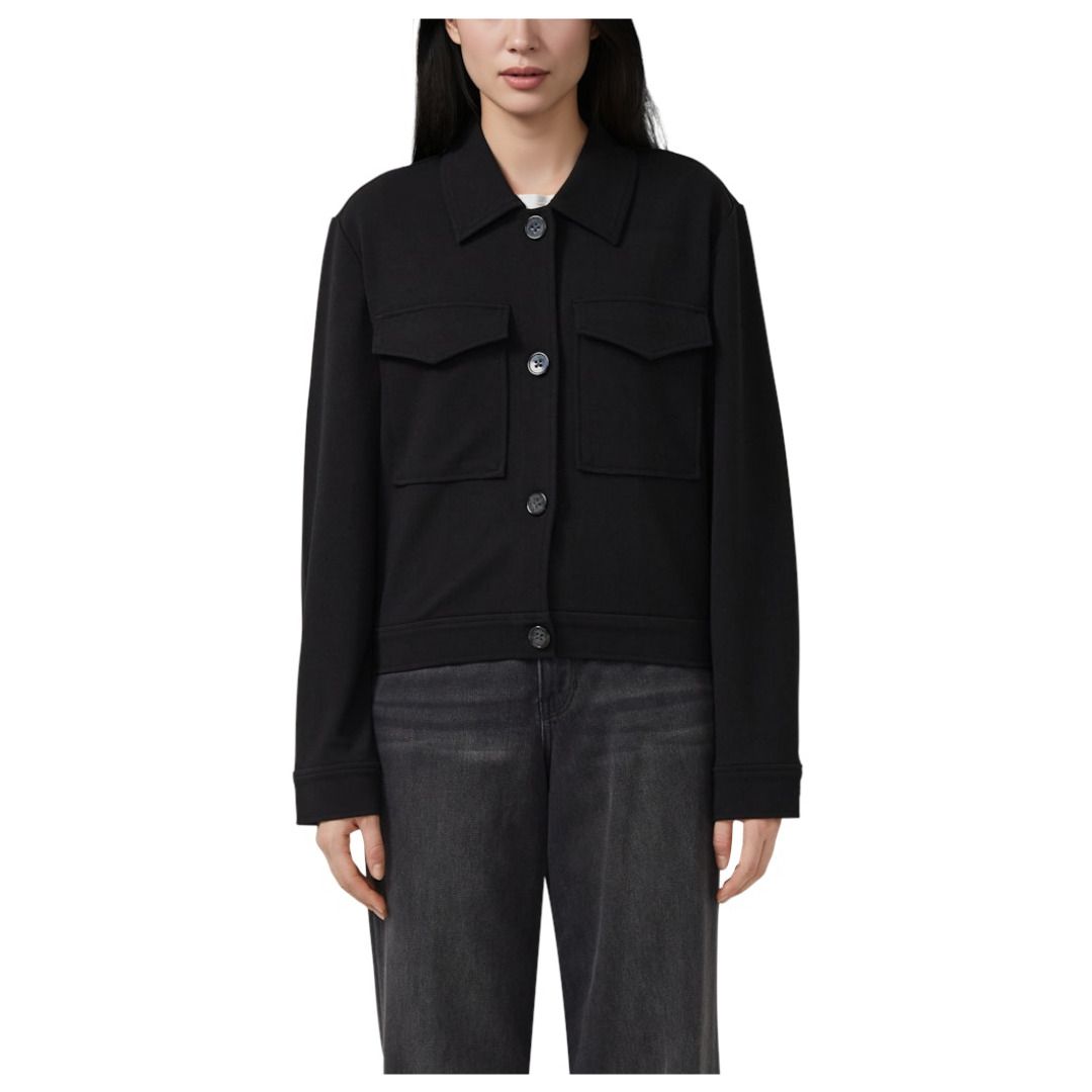 Strukturierte Boxy Interlock-Jacke