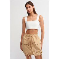 Cargo-Minirock mit hoher Taille