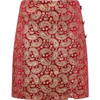 Satin-Minirock mit Paisleymuster
